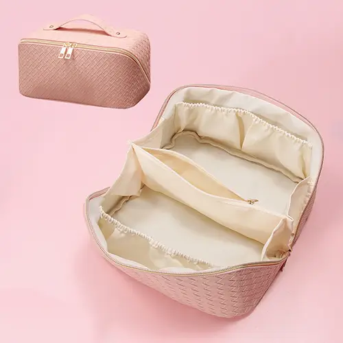 Bearky Nice Durable Cheap Price Premium Casual Pu Leather for Daily Use Portable Storage Makeup Bag